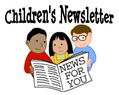 Monthly Childrens Newsletter link goes to PDF file